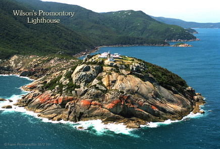 wilsons promontory lighthouse aerial image copyright foons photographics 2000